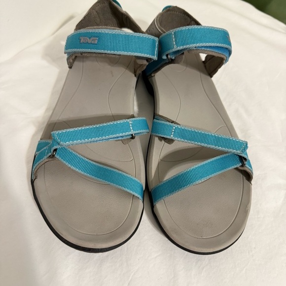 Women’s Teva Sandals with Blue and Gray Straps Size 9 - Picture 2 of 11